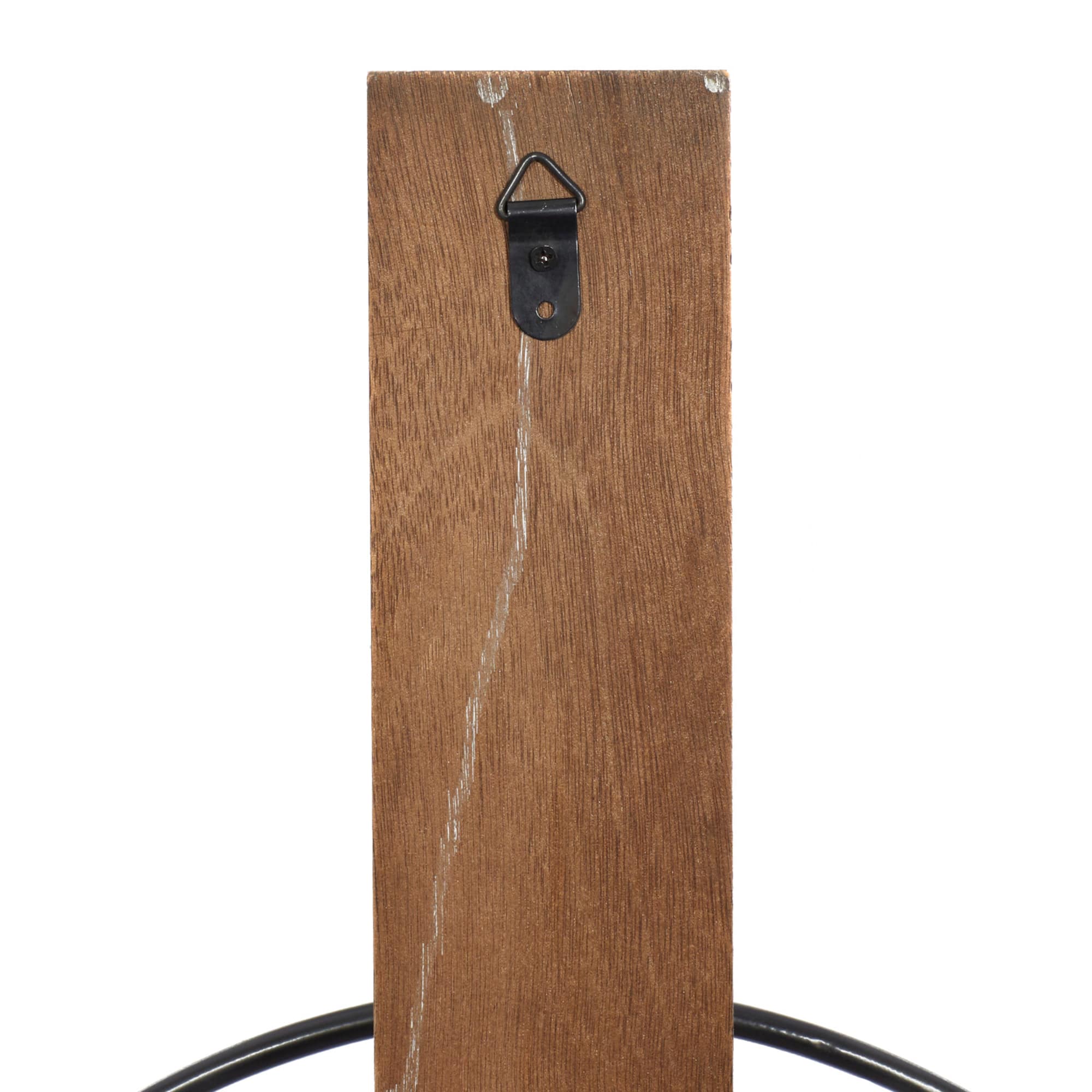 Farmhouse Brown Wood And Metal Wall Candle Holder, 28" x 16" x 6"